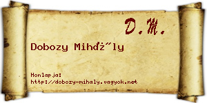Dobozy Mihály névjegykártya