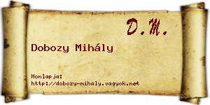 Dobozy Mihály névjegykártya