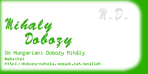 mihaly dobozy business card