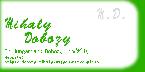 mihaly dobozy business card